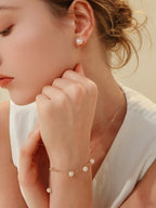 Mirror Luster Akoya Saltwater Pearl Bracelet  Elegant Office Lady Fine Jewelry