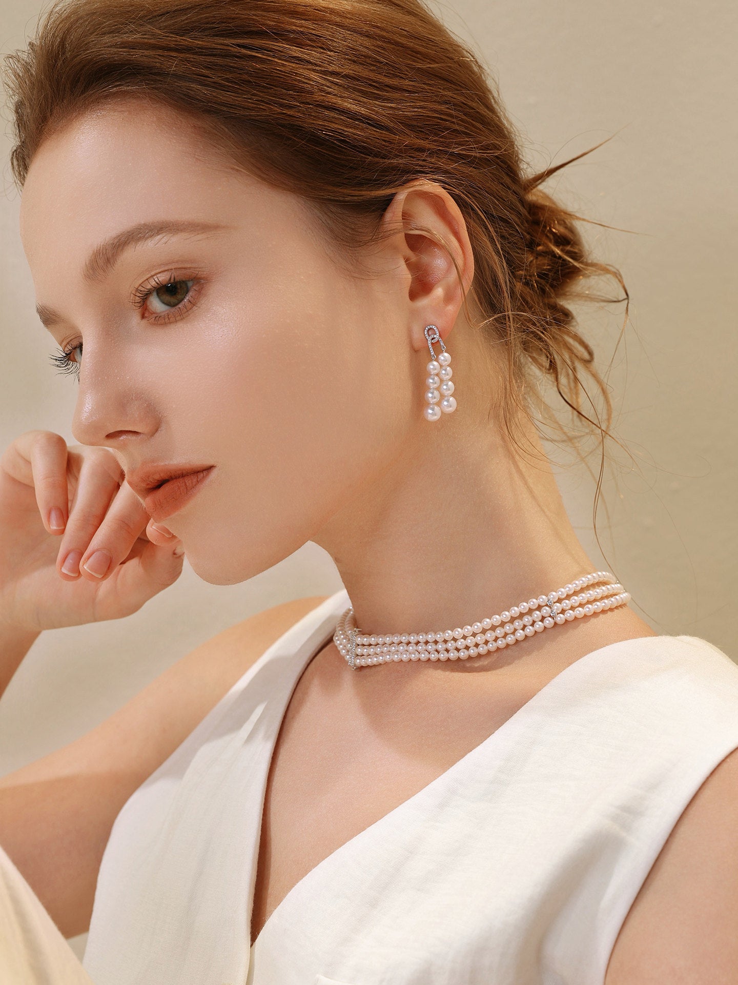 Japanese Akoya Saltwater Pearl Saltwater Pearl Earrings AAA Clean Surface Genuine Cultured Pearl Fine Jewelry