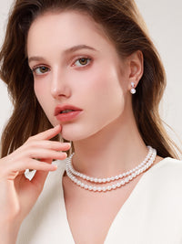 Natural Cultured Freshwater Pearl 18K Strand Necklace