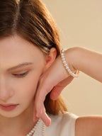 Freshwater Pearl and 925 Silver Beaded Necklace