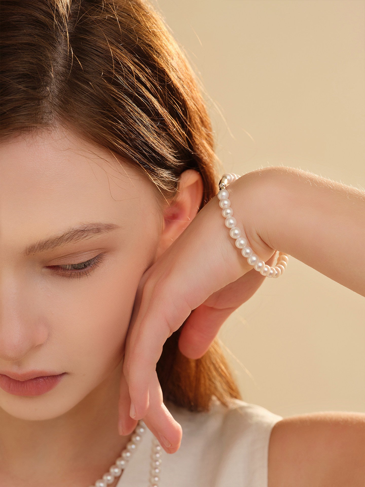 Freshwater Pearl and 925 Silver Beaded Necklace