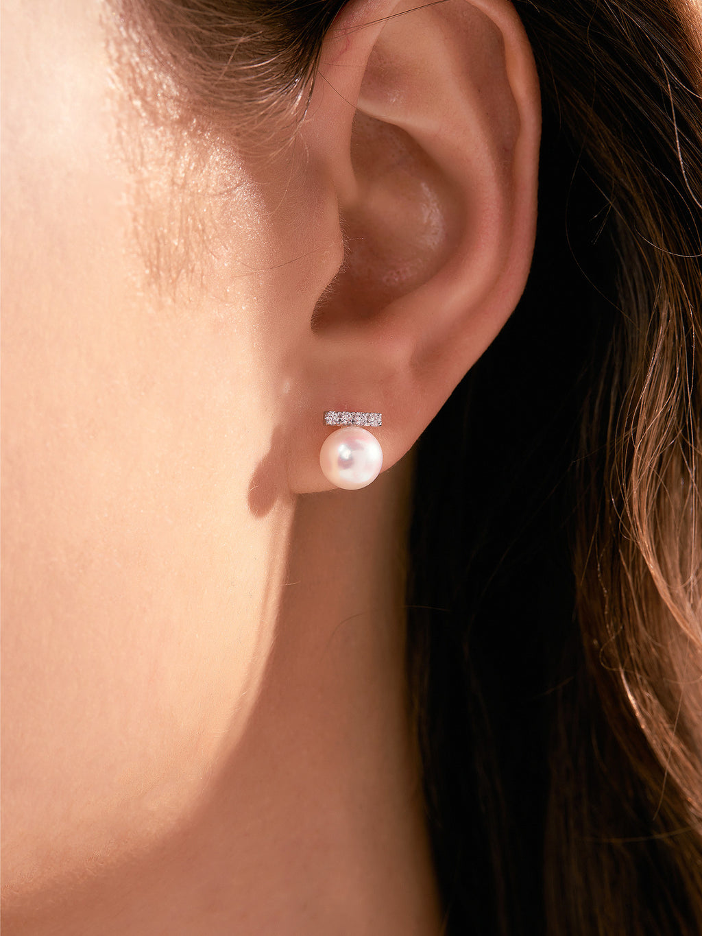 Japanese Akoya Saltwater Pearl Saltwater Pearl Earrings AAA Clean Surface Genuine Cultured Pearl Fine Jewelry