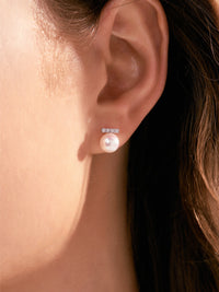 Japanese Akoya Saltwater Pearl Saltwater Pearl Earrings AAA Clean Surface Genuine Cultured Pearl Fine Jewelry