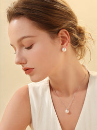 Classic style Certified Natural Golden South Sea Pearl Earring Perfect Round High Luster Luxury Wedding Jewelry for Her