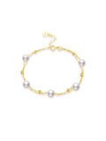Mirror Luster Akoya Saltwater Pearl Bracelet  Elegant Office Lady Fine Jewelry