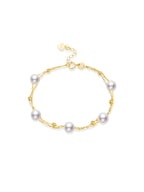 Mirror Luster Akoya Saltwater Pearl Bracelet  Elegant Office Lady Fine Jewelry