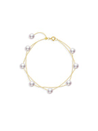 Mirror Luster Akoya Saltwater Pearl Bracelet  Elegant Office Lady Fine Jewelry