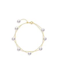 Mirror Luster Akoya Saltwater Pearl Bracelet  Elegant Office Lady Fine Jewelry
