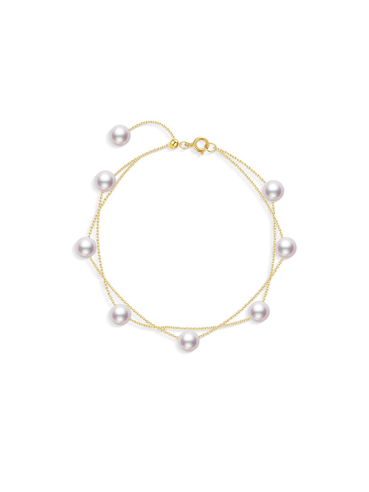 Mirror Luster Akoya Saltwater Pearl Bracelet  Elegant Office Lady Fine Jewelry