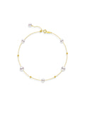Mirror Luster Akoya Saltwater Pearl Bracelet  Elegant Office Lady Fine Jewelry Natural Cultured Saltwater Pearl