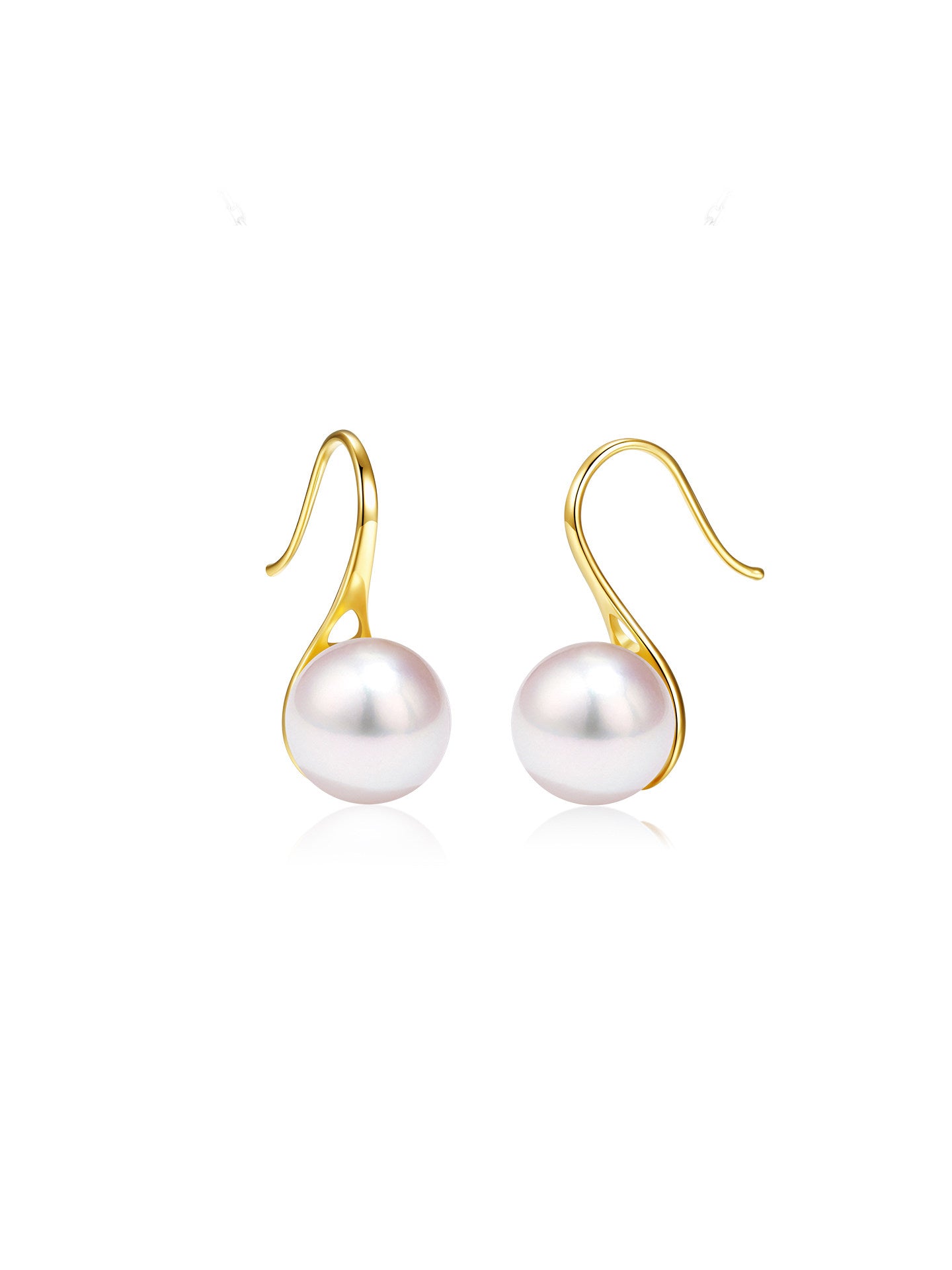 Japanese Akoya Saltwater Pearl Saltwater Pearl Earrings AAA Clean Surface Genuine Cultured Pearl Fine Jewelry