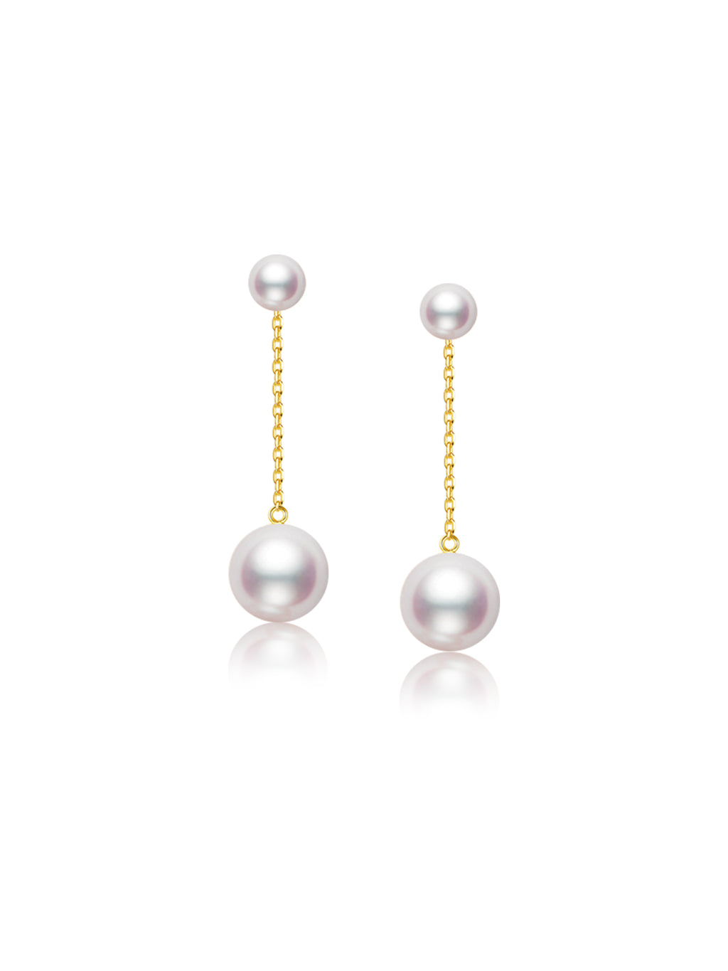 Mirror Luster Small Akoya Saltwater Pearl Earrings Hypoallergenic 18k Daily Wear Accessory