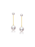 Mirror Luster Small Akoya Saltwater Pearl Earrings Hypoallergenic 18k Daily Wear Accessory