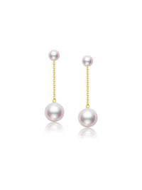 Mirror Luster Small Akoya Saltwater Pearl Earrings Hypoallergenic 18k Daily Wear Accessory