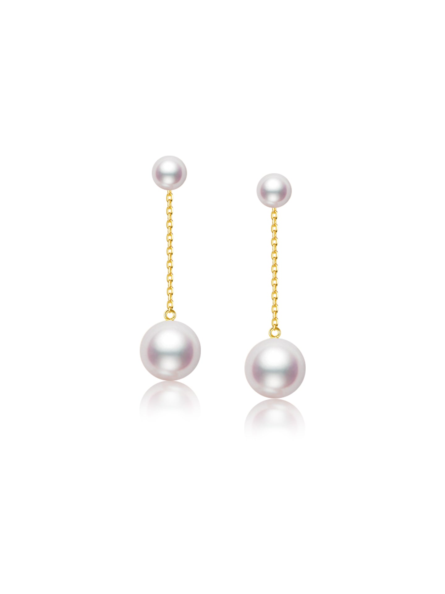 Mirror Luster Small Akoya Saltwater Pearl Earrings Hypoallergenic 18k Daily Wear Accessory